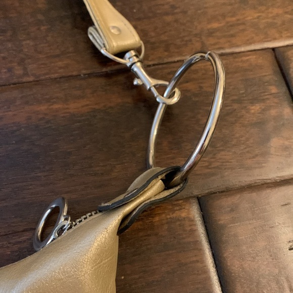 Apt. 9 gold hobo shoulder bag with silver ring hardware EUC - Picture 2 of 5